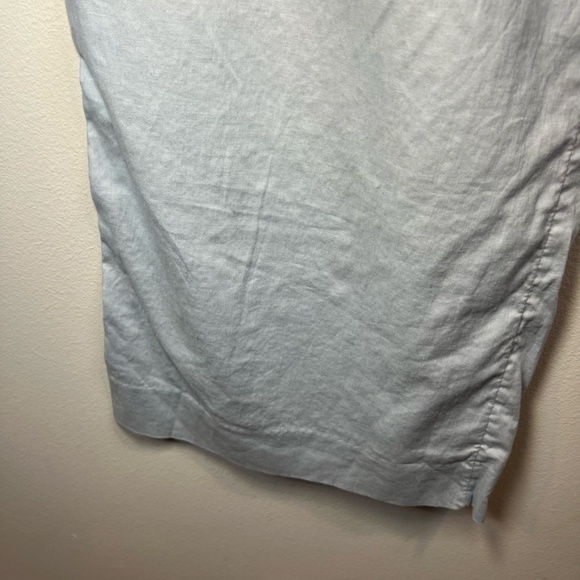 Banana Republic Womens Linen Blend Wide Leg Pleated Trouser Pants Elastic Size 8 - Picture 5 of 14